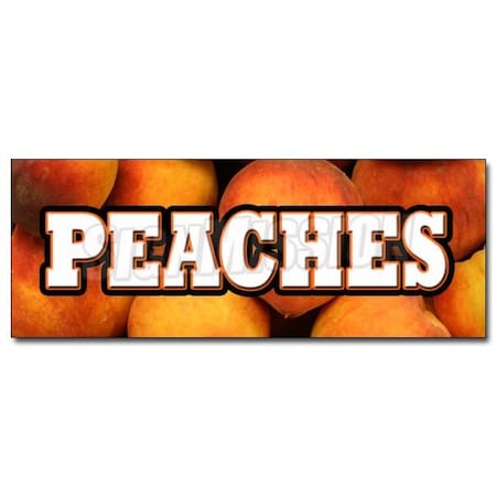 Signmission PEACHES DECAL sticker peach fruit stand farmers market produce vegetables, D-12 Peaches D-12 Peaches